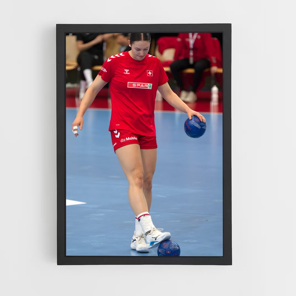 Poster Strike Énergique – affiche Handball (vue 2)